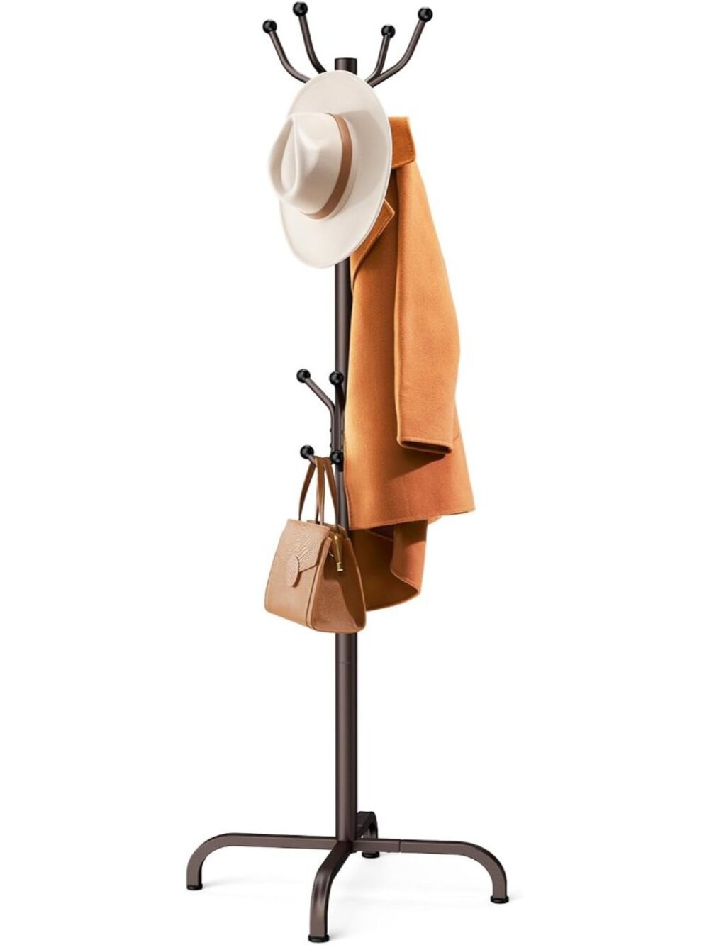 New Coat Rack with 14 Hooks, Freestanding Coat Rack Stand for Entryway